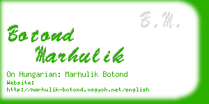 botond marhulik business card